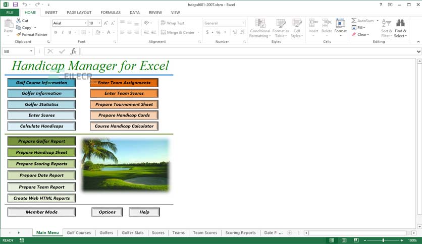 Handicap Manager for Excel Crack