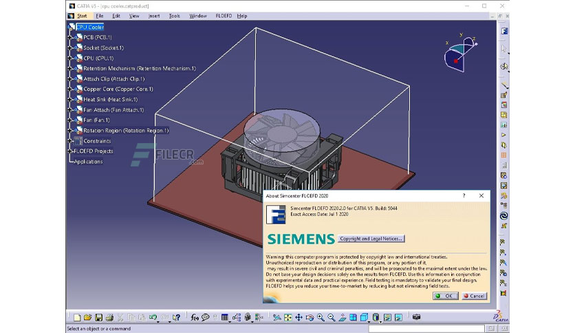 FloEFD for Simcenter3D Crack 